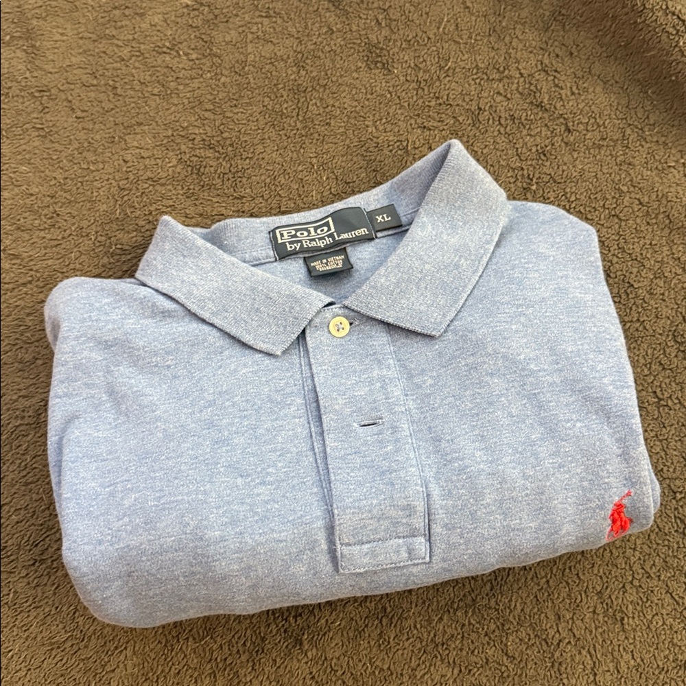 Ralph Lauren Heathered Blue Polo Shirt